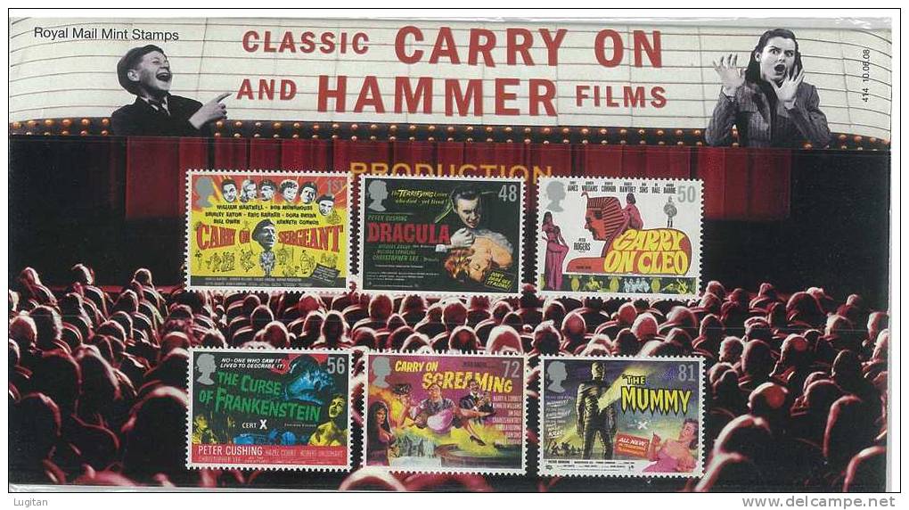 FILATELIA - PRESENTATION PACK - CLASSIC CARRY ON AND HAMMER FILM - FILM DELL'ORRORE - ANNO 2008 - Nuovi