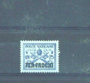 VATICAN - 1931 25c MM - Postpakketten