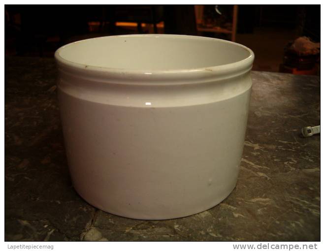 Ancien Pot En Céramique, Pot Marmelade / Confiture / Paté. Opaque De Luneville. Début 20eme Siècle. Déco Cuisine - Lunéville (FRA)