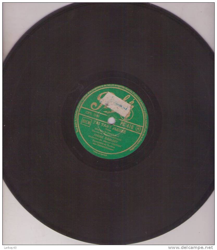 Griserie - J Ai Tant Pleure - Andre Dassary - 78 Tours - 78 Rpm - Gramophone Records