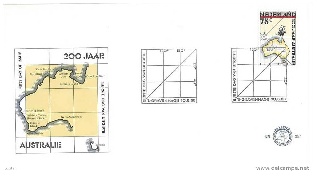 Filatelia - OLANDA - NEDERLAND - 200 JAAR AUSTRALIA 200 ANNI - FDC ANNO 1988 - Other & Unclassified