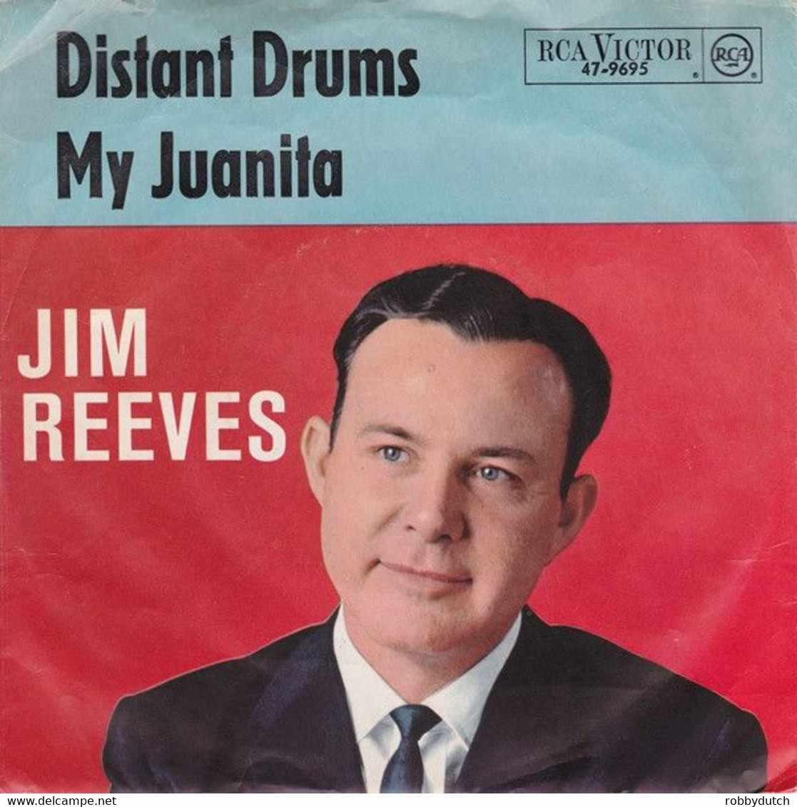 * 7" *  JIM REEVES - DISTANT DRUMS (Germany 1966) - Country En Folk