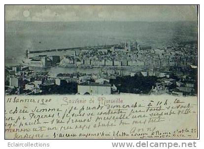 Marseille    13  Souvenir: Carte A La Lune, Ayant Voyagée Le 11 Janvier 1900 - Unclassified