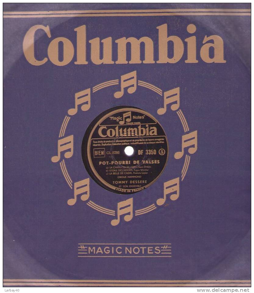 Pot Pourri De Valses - Ma Cabane Au Canada - Te Voyo Benn - Tommy Dessere  - 78 Tours - 78 Rpm - Gramophone Records