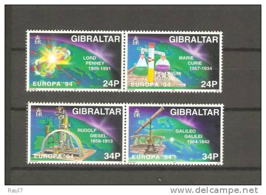 EUROPA 1994 GIBRALTAR  4v NEUF ** (MNH) - 1994