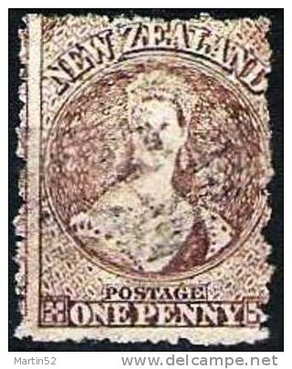 ONE PENNY Pale Brown  Of 1871 (watermark "star")  Michel-No.31a = 35 Euro - Usati