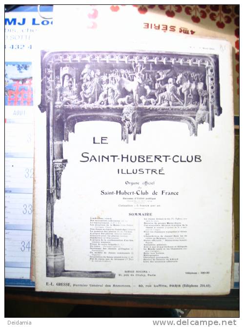 Saint Hubert Club Illustré N° 3, 1er Mars 1912 - Jagen En Vissen