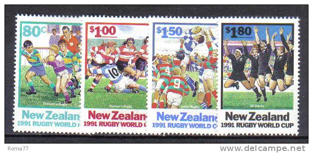 ZEL319 - NUOVA ZELANDA 1991 ,  Yvert Serie 1141/1144  ***  Rugby - Unused Stamps