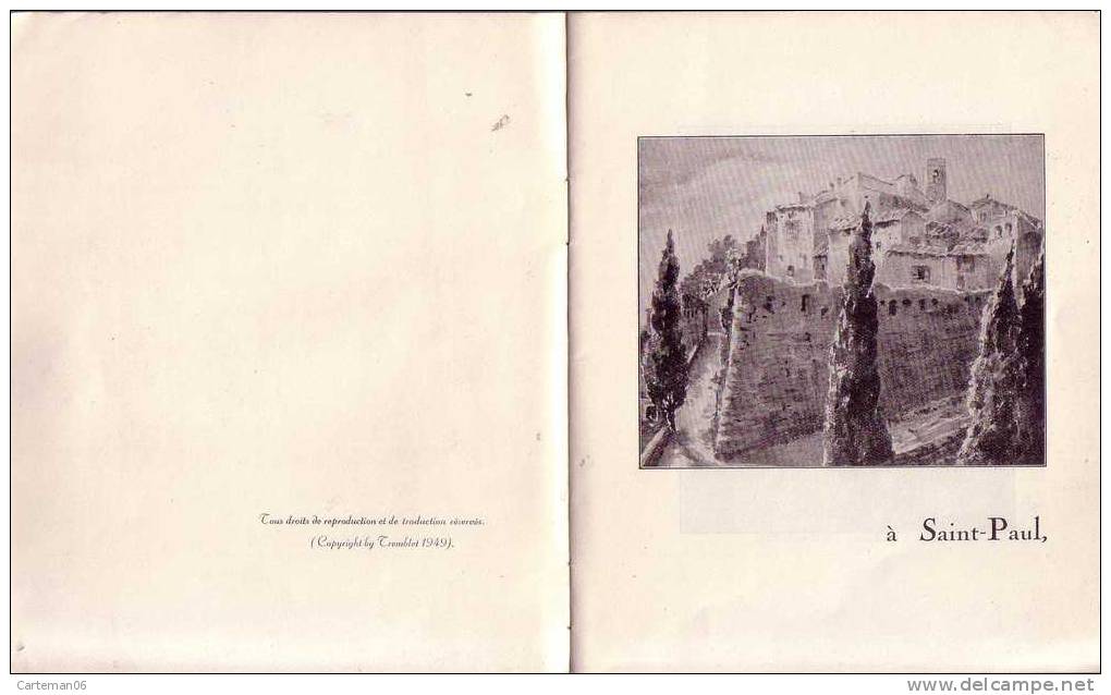 Livre - A Saint-Paul Poème De Germain Beauclair Illustré De 10 Aqarelles De G.D Decohorne - Côte D'Azur