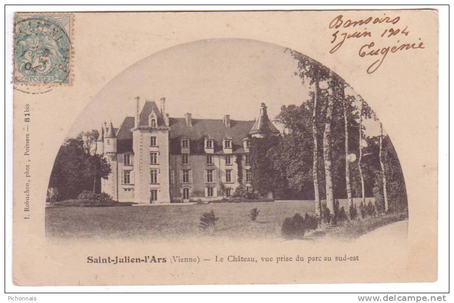 86  SAINT JULIEN De L´ ARS  Chateau  Vue Du Parc Sud Est - Saint Julien L'Ars