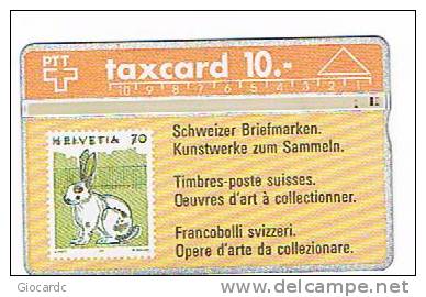 SVIZZERA (SWITZERLAND) - PTT  -  1991 FRANCOBOLLO CON CONIGLIO CODICE 106C - USATA °  (USED)  -  RIF. 4082 - Francobolli & Monete