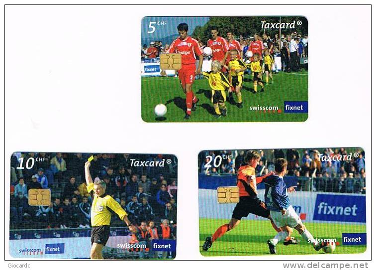 SVIZZERA (SWITZERLAND) - SWISSCOM  - 2003 FOOTBALL  (CALCIO): COMPLET SET OF 3  -  (USED) -  RIF. 4129 - Sport