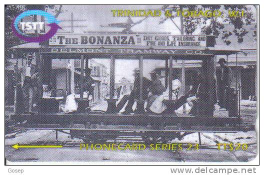 Trinidad Tobago-the Belmont Tramway-26th June 1895 Servicing-phone Card Serie23-tt$20---used Card - Trinidad En Tobago