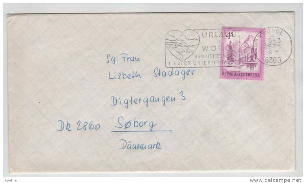 Austria Cover Sent To Denmark Wörgl 5-3-1975 - Briefe U. Dokumente