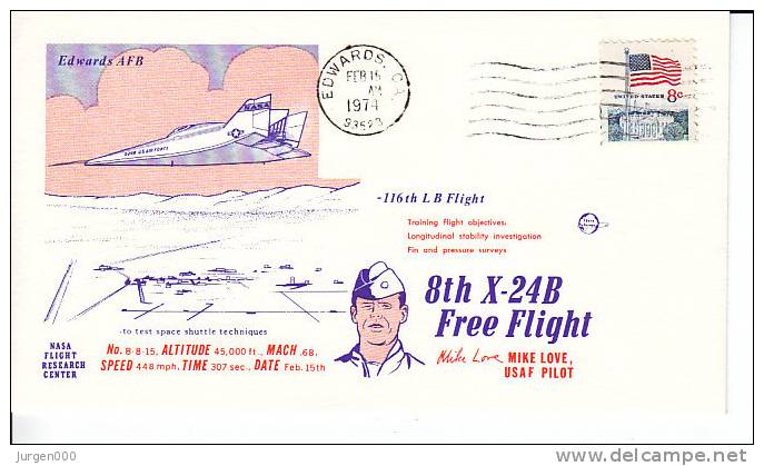 8th X-24B Free Flight, Mike Love, 1974 (3324) - United States