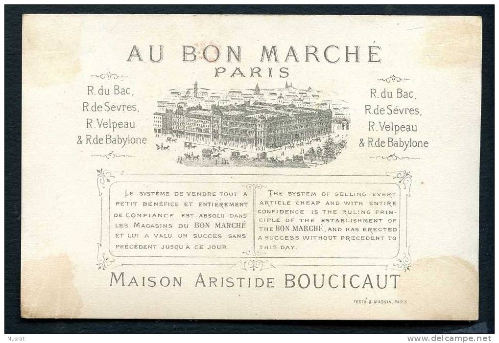 Chromo Au Bon Marché Lith. Testu & Massin Danses Nationales - La Bourrée - Au Bon Marché