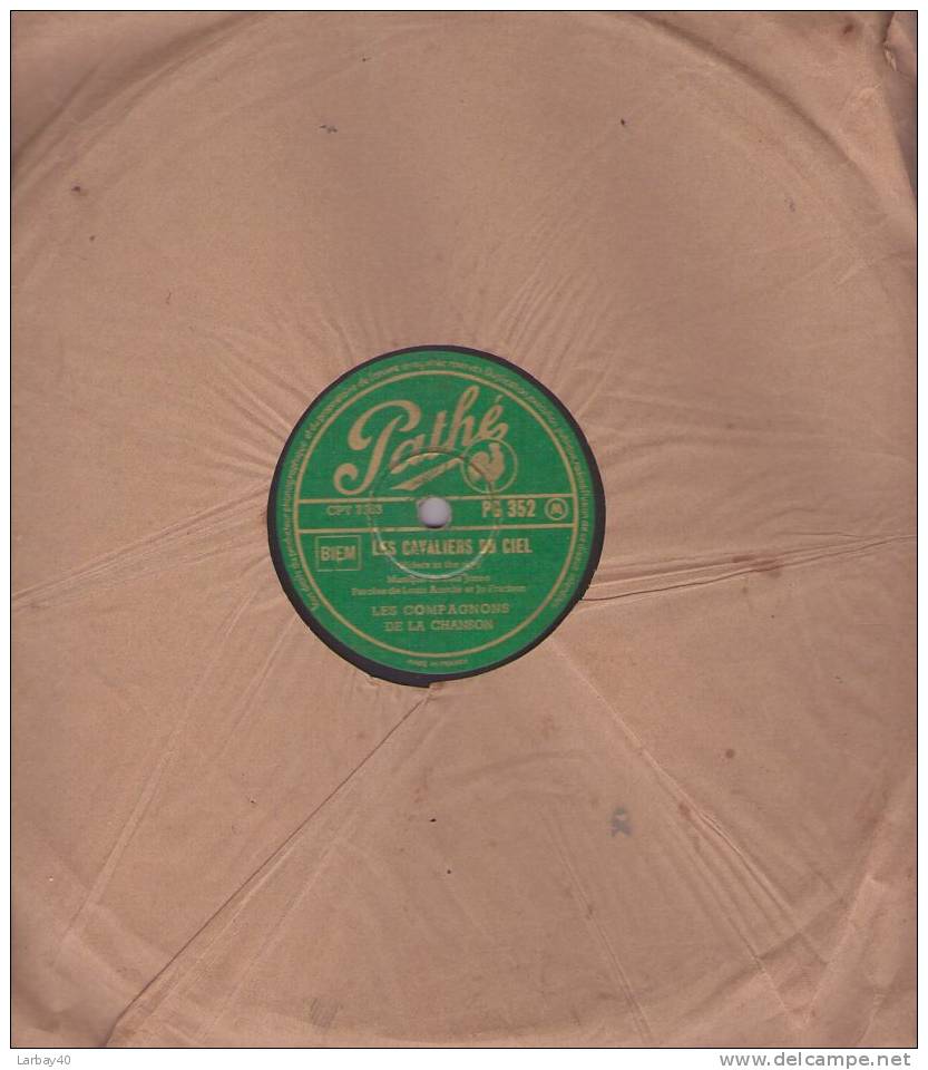 Les Cavaliers Du Ciel - Un Dimanche Les Compagnons De La Chanson - 78 Tours - 78 Rpm - Gramophone Records