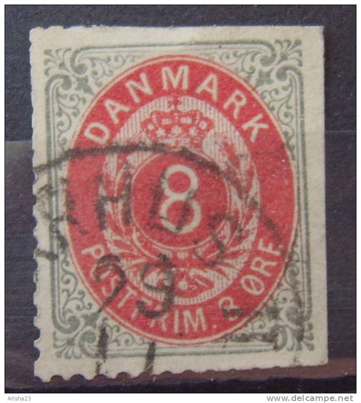 OS.12-3-2. Danmark, 1864-04 Christian IX 1875  - 8 Ore - Usado