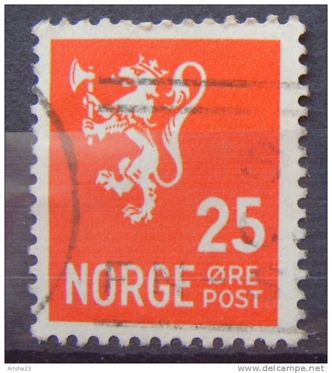OS.12-4-1. Norway Norge 25 Ore Post - Lion 1907-47 - Gebraucht