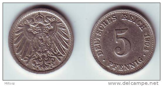 Germany 5 Pfennig 1904 A - 5 Pfennig