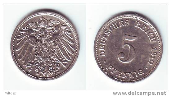 Germany 5 Pfennig 1910 D - 5 Pfennig