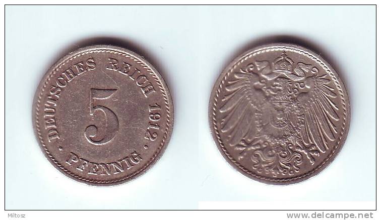 Germany 5 Pfennig 1912 G - 5 Pfennig