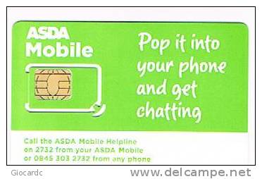 GRAN BRETAGNA (UNITED KINGDOM)   - ASDA MOBILE  (GSM SIM)   -  MINT - RIF. 6789 - Autres & Non Classés