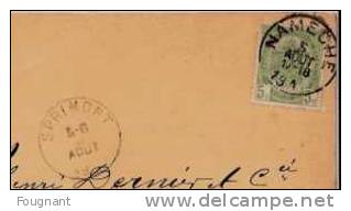 BELGIQUE :1911: MARCHE-LES-DAMES:(Namur):SA.de Marche-Les-Dames:Division Des Aciéries.Carte Envoyée à SPRIMONT. - 1900 – 1949