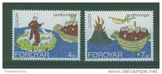 Fe93 Europa Saint Brendan Mouton Volcan 254 à 255 Iles Feroe 1994 Neuf ** - Volcanos