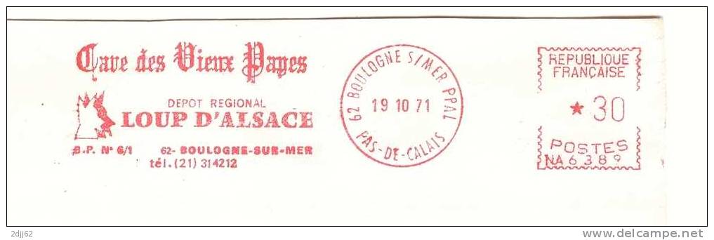 Vin, Pape, Chien, Loup, Alsace, Boulogne - EMA Secap -  Enveloppe   (G290) - Wines & Alcohols