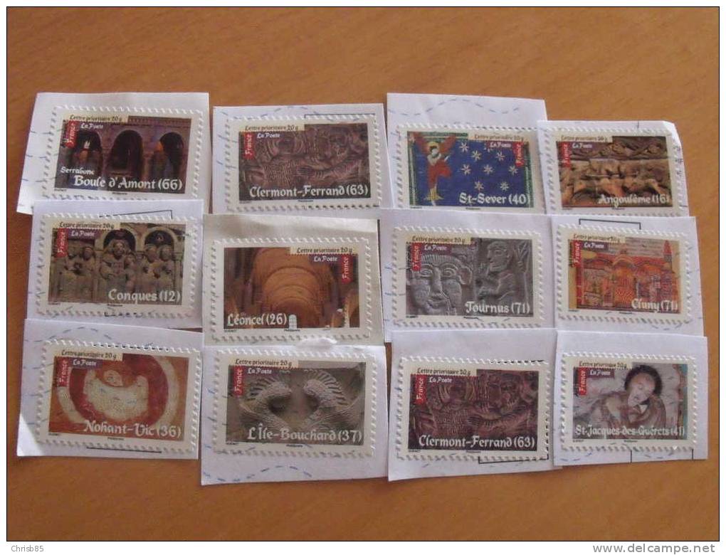SERIE COMPLETE NOUVEAUTES 2010 ARTS ROMAN AVEC OBLITERTION BLEUE ORIGINAL - Used Stamps