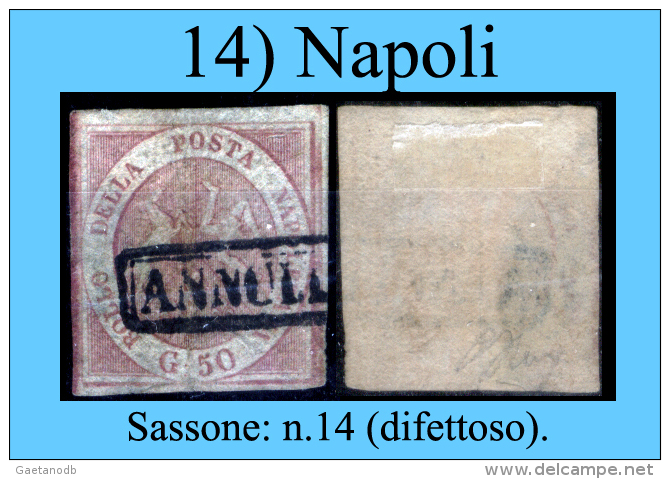 Napoli-F00014 - Sassone: N. 14 (o) - Difettoso - Napels