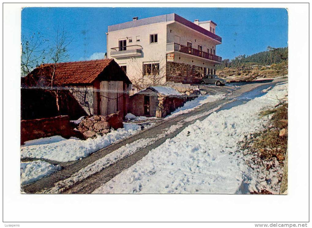 Portugal Cor 08272 – SERRA DA ESTRELA - SABUGUEIROS - RESTAURANTE A LAREIRA - DOBRA HORIZONTAL DEFEITO DEFECT - Guarda