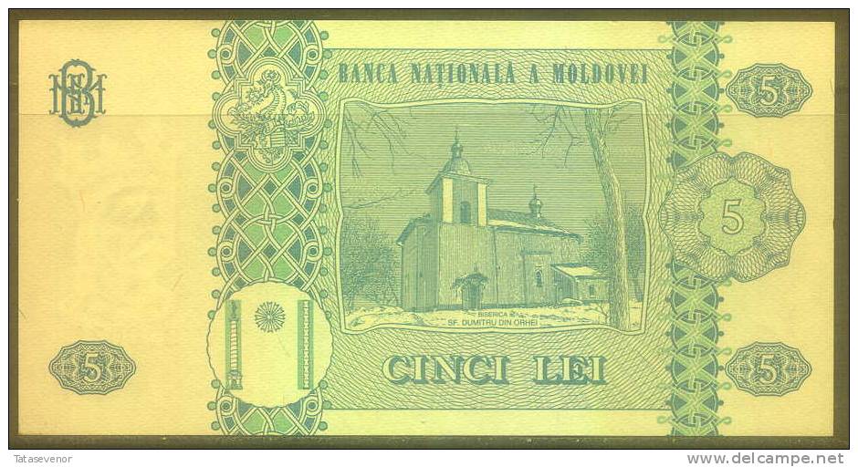 Moldova 5 Lei Note, P9 (1994), UNC - Moldova