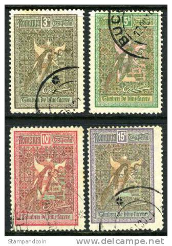 Romania B13-16 Used Semi-Postal Set From 1906 - Used Stamps