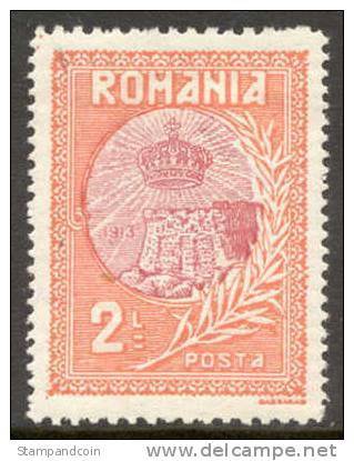 Romania #239 XF Mint Hinged 2l High Value Of Set From 1913 - Ungebraucht