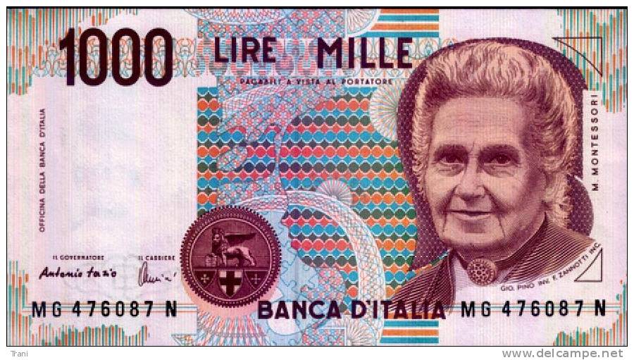 IL 1000 LIRE MONTESSORI - 1.000 Lire