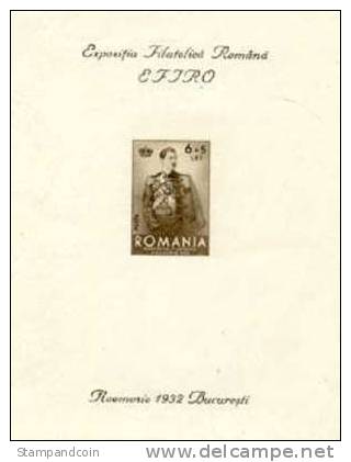 Romania B40 Mint Hinged Souvenir Sheet From 1932 - Neufs