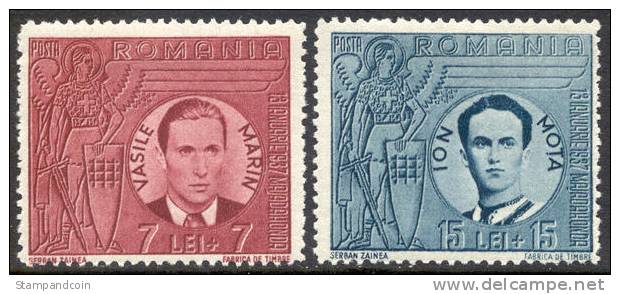 Romania B146-47 Mint Hinged Set From 1941 - Unused Stamps