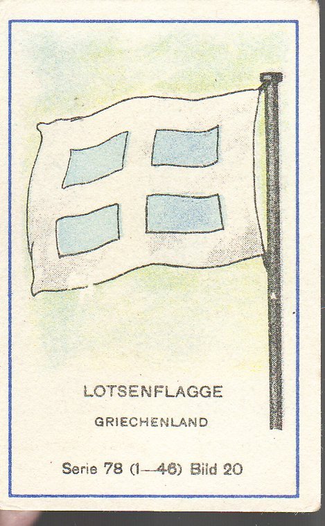 Fahnen / Flags - 78.020 - Lotsenflagge, Pilot Flag, Griechenland, Greece - Sonstige & Ohne Zuordnung