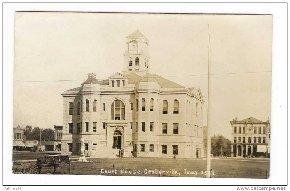 U.S.A.  /  CENTERVILLE , IOWA  /  COURT  HOUSE  /  GENUINE  PHOTO  By  C.U. WILLIAMS , BLOOMINGTON , ILLINOIS - Autres & Non Classés