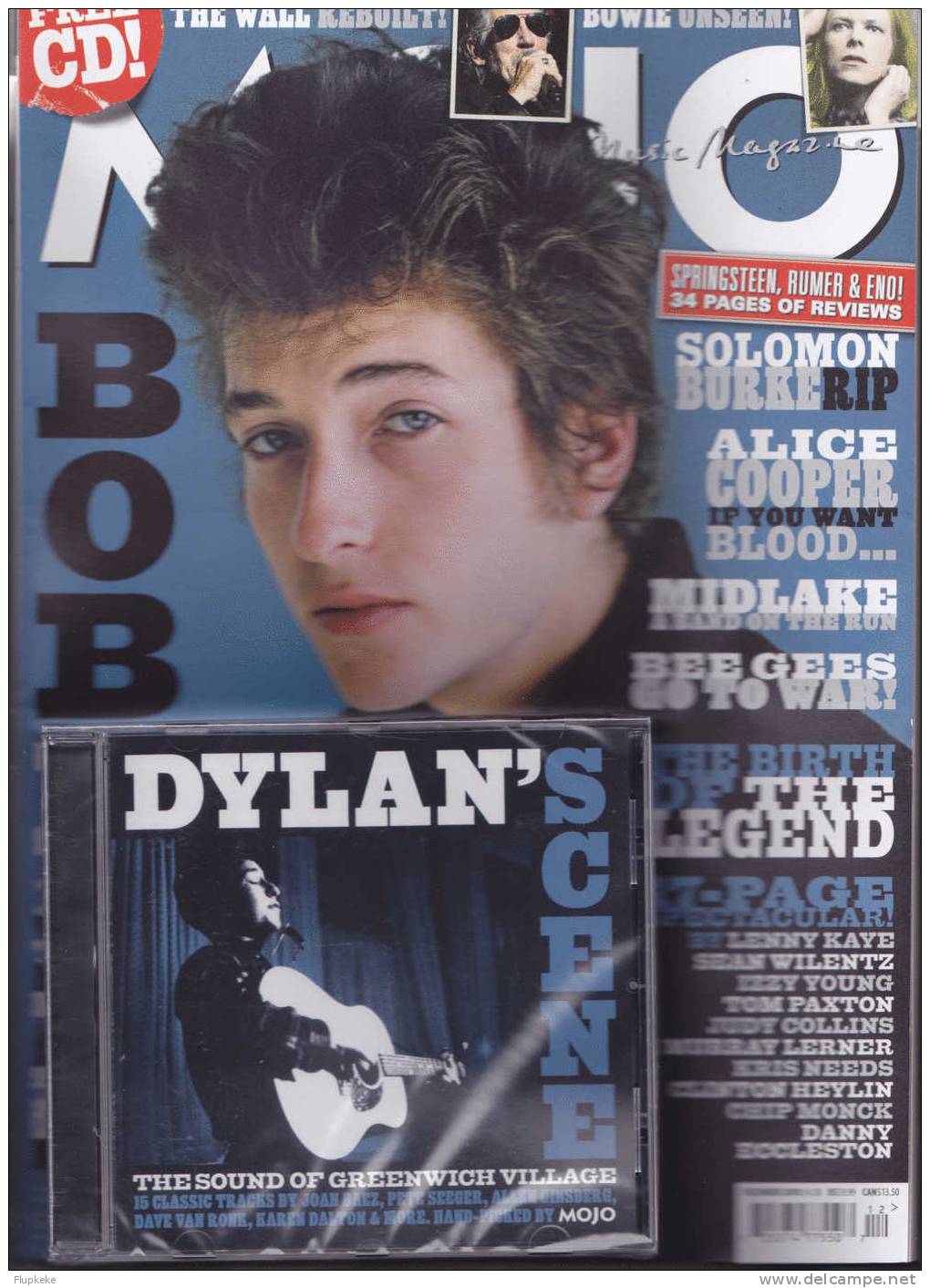 Mojo 205 December 2010 Bob Dylan ´Scene The Sound Of Greenwitch Village Alice Cooper Midlake David Bowie - Entretenimiento