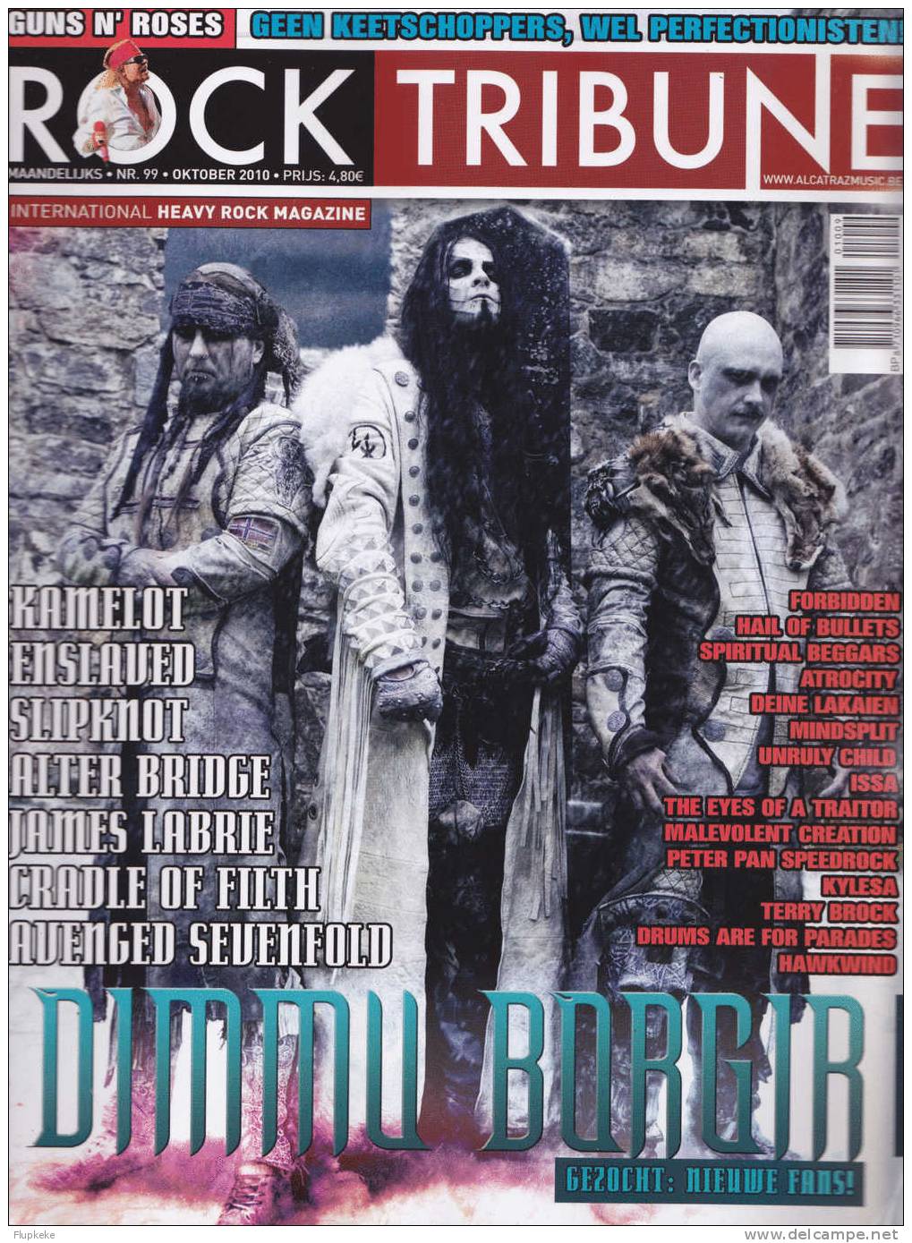 Rock Tribune 99 Oktober 2010 Dimmu Borgir Kamelot Enslaved Spliknot Alter Bridge Cradle Of Filth James Labrie - Sonstige & Ohne Zuordnung