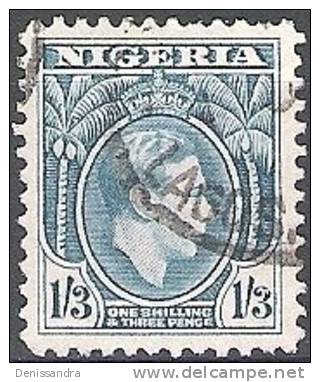 Nigeria 1938 Michel 59A O Cote (2002) 0.40 Euro Roi George V Cachet Rond - Nigeria (...-1960)