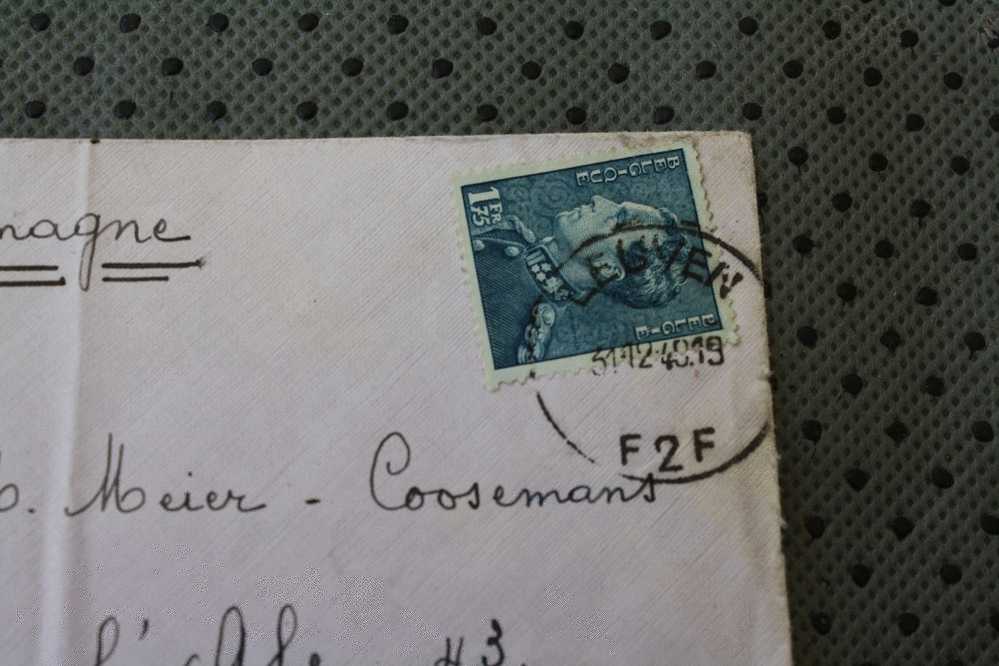 CADM MILITARIA GUERRE 39/45 LETTRE CENSURE CENSOR ALLEMANDE GEOFFNET DER KOMMANDO DER WEHRMARCHT:HERENT BELGIE >LAUSANNE - Marques D'armées