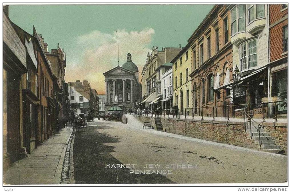 Cartolina - GRAN BRETAGNA - PENZANCE - MARKET JEW STREET - ANIMATA - GREAT BRITAIN - UK - Falmouth