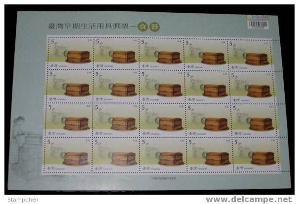 Taiwan 2007 Implements From Early Taiwan Stamps Sheets - Food Utensils - Blocks & Sheetlets