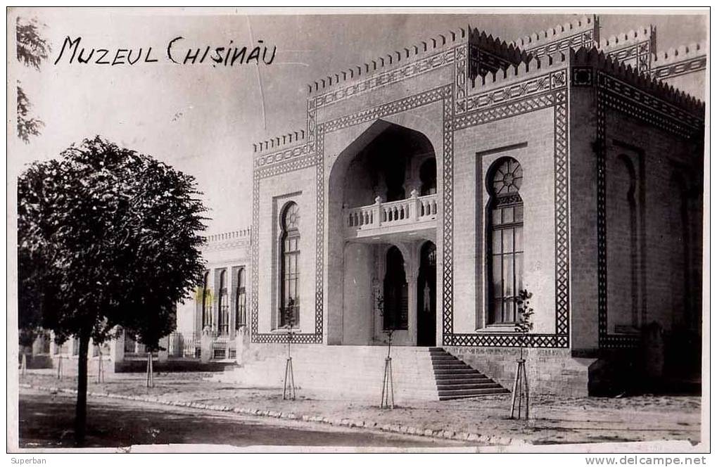 BASARABIA - CHISINAU / KISHINEW : MUZEUL / LE MUSÉE / MUSEUM - CARTE ´VRAIE PHOTO´ VOYAGÉE En 1937 (f-844) - Moldawien (Moldova)
