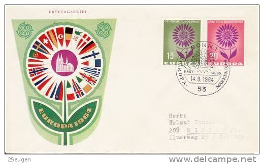 GERMANY  EUROPA CEPT 1964  FDC - 1964