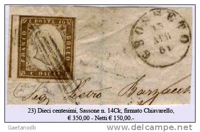 Sardegna-023 - Sassone: N. 14Ck (o) - Privo Di Difetti Occulti. - Sardinia